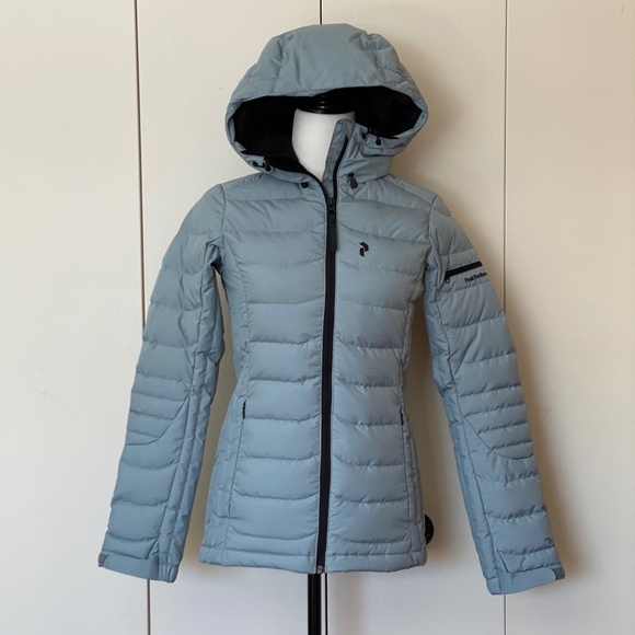 NWOT Peak Performance Blackburn ski jacket, dusty blue, XS - Picture 3 of 10